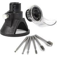 Grinder Carved Locator Protective Cover With Wood Milling Burrs Cutter Set Dremel Rotary Tool