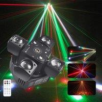 4-Arm Mini Moving Head DJ Light 48W Disco Lights Cabezas LED DMX512 Beam Strobe Effect RGBW Party Night Club Stage Light