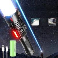 Ultra Powerful LED Flashlight Rechargeable Strong Magnetic Torch Super Bright Spotlight Long Range
