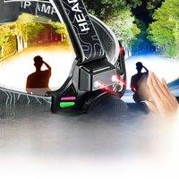 Super Bright Headlamp Most Powerful Long Range Head Flashlight Motion Sensor Headlight With Yellow