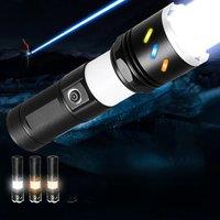 2025 Super Bright LED Torch Light Waterproof Type C Rechargeable Flashlights Ultra Powerful