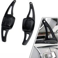 For Volkswagen VW Golf GTI Tiguan Passat Tayron Taigo T-ROC Arteon Steering Wheel Gear Shift Paddle Extension Accessories Black