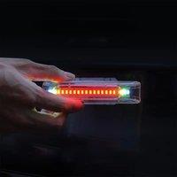 Waterproof Tail Lights USB Rechargeable Led Strobe Light Solar Powered Warning Light Vehicle Supplies For Car Truck SUVs