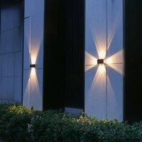 4/8LED Solar Wall Lamp Outdoor Waterproof Up and Down Luminous Lighting Decoration Sunlight Light for Garden Fence Camping Deco