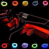 Car Interior Decorative Lamps Strips Atmosphere Lamp Cold Light Decorative Dashboard Console Auto LED Ambient Lights 1/2/3/4/5M