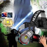 9900LM Super Powerful Headlamp 800W LED IR Sensor Headlight Rechargeable Head Flashlight 3500 Meter