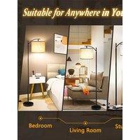 LED Floor Lamp Dimmable 3 Color Adjustable Modern Standing Tall Lamp with Linen Shade Bulb Included for Home Bedroom Living Room
