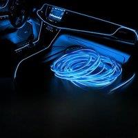 Car Interior Atmosphere Light 5V EL Cold Light Line Tube LED Neon Strip USB Auto Decoration DIY Flexible Ambient Lamp 1M/3M/5M