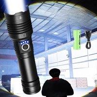 Ultra Powerful XHP360 Rechargeable Flashlight Super Bright LED Torch Light XHP90 High Power LED