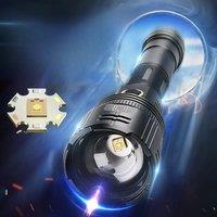 New 990000LM Ultra Powerful Flashlight White Laser Flashlights IPX6 Zoomable Type-c Rechargeable
