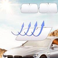 Car Sunshade Parasol Cars Front Windshield with 360Rotation Bendable Handle Car Sunshade for Summer Outdoor Protection
