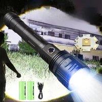 New remote white laser flashlight 1000000LM ultra strong flashlight zoom USB rechargeable light