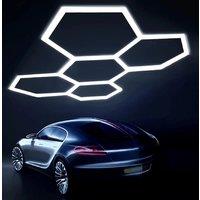 Customized Dimmable Hexagonal LED Garage Light Honeycomb Lamp for Barber Shop Gym Auto Repair