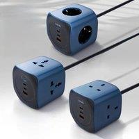 LDNIO Cube Power Strip 65W Charging Stations 2M Electric Extension Power Cord Uk Us Eu Plugs Adapter