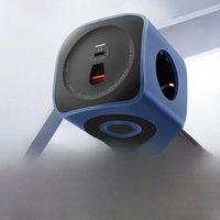 LDNIO Cube Power Strip 65W Charging Stations 2M Extension Cable Network Filter Eu Kr Plug Adapter for Europlug Usb Socket 220v