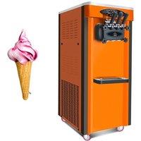 Commercial Ice Cream Machine Yield 2000W Single Flavor Countertop Soft Serve Ice Cream Maker With 6.5L*2 Hopper