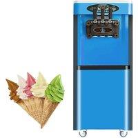 Ice Cream Machine Stainless Steel LCD Panel Desktop Vertical Small Automatic Home Commercial Double Storage Cylinder