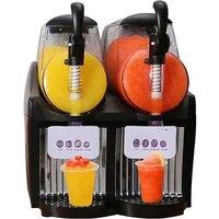Commercial Stainless Steel Slushie Machine 2Tanks Frozen Drink Maker Low Noise Operation Easy Clean Consistent Texture