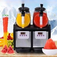 Commercial Slushy Machine 8 Gallons Stainless Steel Margarita Smoothie Maker Cocktail Ice Juice 2 Tanks LED Control Kit