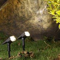 Solar Spotlight Outdoor 2/7LED Solar Landscape Spot Powered Wall Lights Waterproof Color Change Garden Patio Walkway Camp Decor