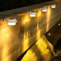 3LED Solar Power Gutter Light Waterproof Wall Lamp White Warm Fence Night Light for Garden Pathway Campin Deco LED Light Fixture