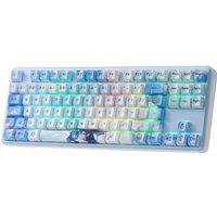 Redragon K707 PRO SE 80% Wireless Gasket RGB 3-Modes 87 Keys Gaming Mechanical Hot-Swap Keyboard, Mint Mambo Switch