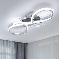 36W LED Ceiling Light Creative Design,Geometric Shape Silver Chandelier,Wall Lamp for Bedroom,Living