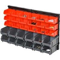 DURHAND 30 Cubbie On-Wall Storage Board Tool Screw Organiser Garage w/ Screw Kit