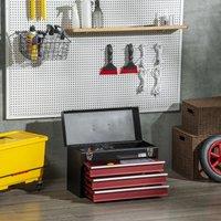DURHAND Lockable 3 Drawer Tool Chest with Ball Bearing Slide Drawers