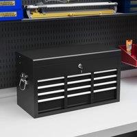 HOMCOM Lockable Metal Tool Chest w/ 6 Drawer, Ball Bearing Runners