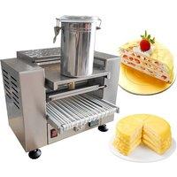 220/110v Commercial Melaleuca Egg Skin Machine 4/6/8 Inches Matcha Mango Layered Cake Skin Machine Automatic Pancake Machine
