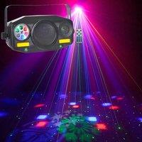 Kaleidoscope Effect LED Party Lights 8X3W Pattern LED Stage Light Sound Activated DJ Lazer Light LED Strobe Lights for Disco KTV