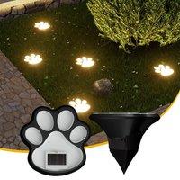 Outdoor LED Solar Light Waterproof Dog Cat Animal Paw Print Light Path Lawn Lamp for Garden Patio Lawn Summer Camping Home Decor