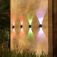 Solar Wall Lights, Solar-Powered Outdoor Lights for Deck, Patio, Yard, Garden, Stairs, and Railings, Bright White Light Summer