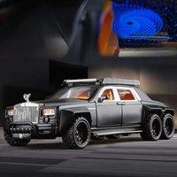 Six-wheeled business car Alloy model model car dashboard racing car racing decor dashboard interior decoration car ornaments