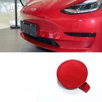 Suitable for 2017-23 Tesla Model 3 front tow lid, front tow hitch replacement, front tow hole protective cover red