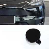 Suitable for Tesla 2017-2023 Model 3 front tow lid, front tow hitch replacement, front tow hole protective cover black
