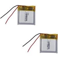 2pcs 3.7v 250mah 0.925Wh Rechargeable Li Lithium Battery 602020 Li-ion For Mouse Bluetooth Speaker