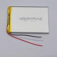 3.7V 5000mAh 18.5Wh Li-Polymer Li Lithium Battery 5070100 Thermistor 3-Wires For GPS Remote Controller Power Bank Tablet PC