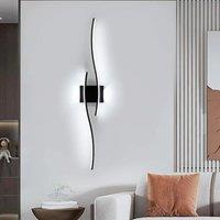 LED Interior Wall Sconce,White Light 6500K Black LED Wall Lamp,Indoor LED Wall Light for