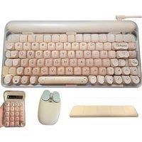 Lofree DOT Tri-Mode Hot-Swappable Mechanical Keyboard Gasket Mount Wireless Bluetooth 84-Key for