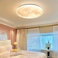 3D Moon Ceiling Lamp Led 3 colors Romantic Decoration Store Hotel Home Ceiling Lights