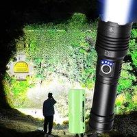 2025 Usb Rechargeable LED Flashlights High Power Floodlight Super Bright XHP360 Torch Portable Work