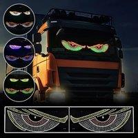 Truck Devil Eye LED Matrix Pixel Panel Graffiti Devil Windshield Board Dynamic Light Stickup Eye Car