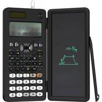 Rechargeable 991ES EX Scientific Calculators with LCD Writing Tablet Foldable Portable with Notepad for Business High School