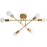 Industrial Ceiling Lamp,6 Lights E27 Sputnik Chandelier,Vintage Ceiling Lamps for Kitchen