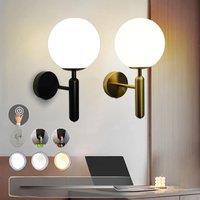 Nordic Dimming Wall Light Gold/Black 5V Cycle Charging With Battery Touch Switch Tri Color Bedhead Wall Lamp LED Room Decoration