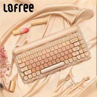 LOFREE DOT Triple-Mode Mechanical Keyboard 84Keys Hot-Swappable Gasket PBT Keycaps for Office Gaming