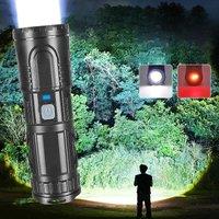 High Power LED Flashlight Portable Rechargeable LED Light Super Bright Tactical Light