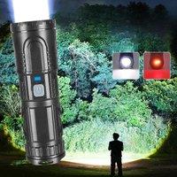 High Power LED Flashlight Portable Rechargeable LED Light Super Bright Tactical Light